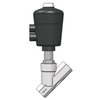 Pneumatic angle seat valve (thread)