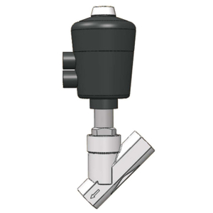 Pneumatic angle seat valve (thread)