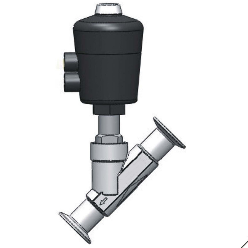 Pneumatic angle seat valve (Clamp)
